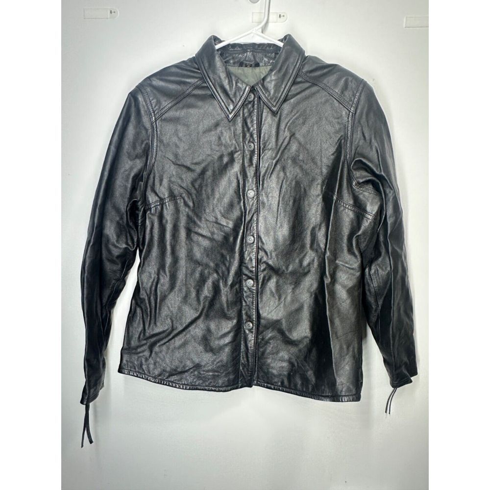 Harley Davidson An American Legend Button Down Leather Jacket‎ - Women's XL
